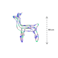 Genérico - Reno Navideño Luces Led Decoracion Navidad 110 Cm Multicor