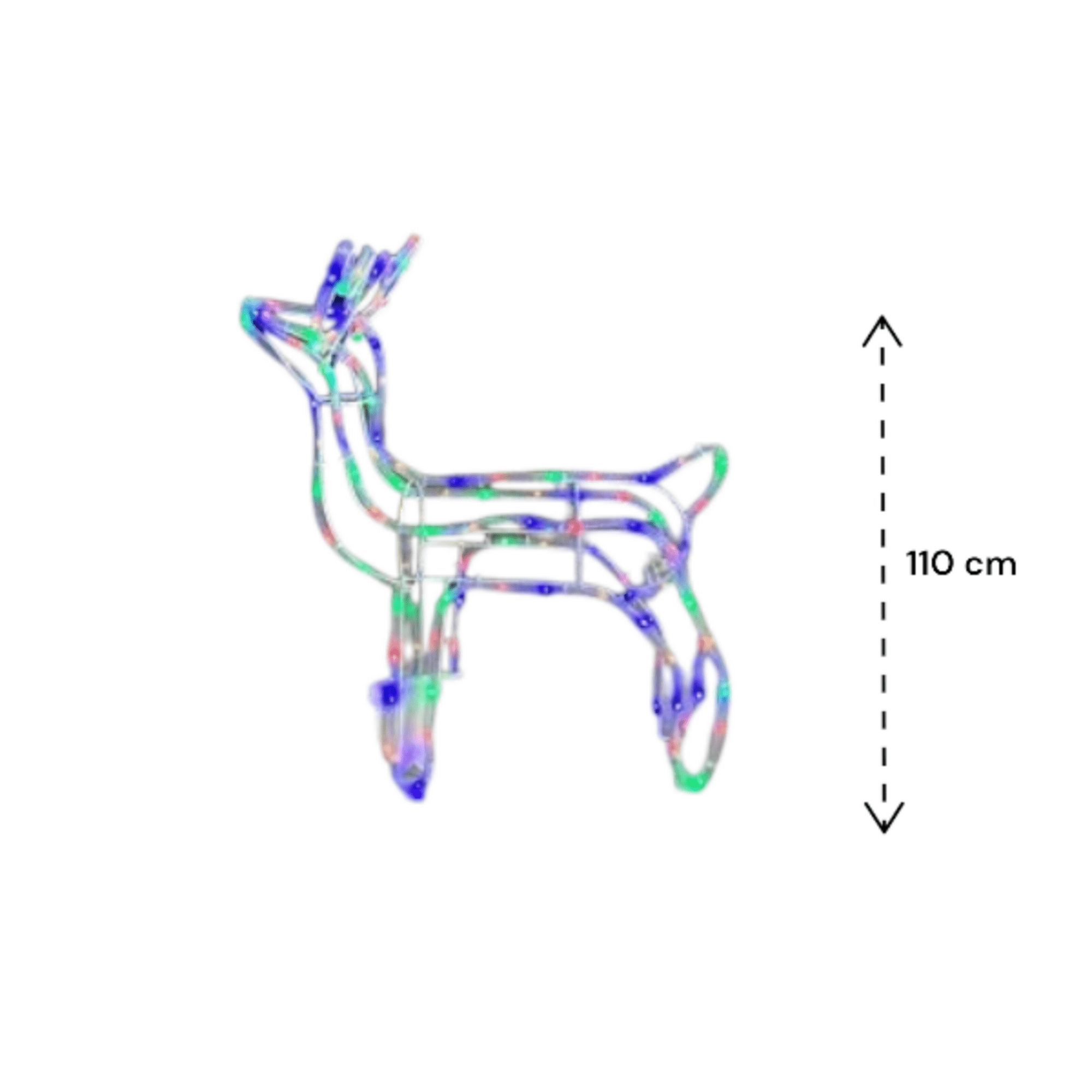 Genérico - Reno Navideño Luces Led Decoracion Navidad 110 Cm Multicor