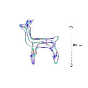Genérico - Reno Navideño Luces Led Decoracion Navidad 110 Cm Multicor