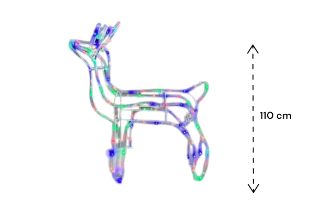 Genérico - Reno Navideño Luces Led Decoracion Navidad 110 Cm Multicor