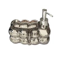 Bothyi - Plato De Jabón Portátil Múltiples Dispensador De Jabón Creativo Para La Cocina De Baño Plateado