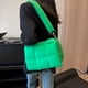 thumbnail image 5 of Bolso de mano acolchado para mujer, bolso acolchado, bolso de hombro acolchado, bolso de mano tejido de nailon, bolso bandolera de diseñador, bolso de plumas para mujer, 5 of 6