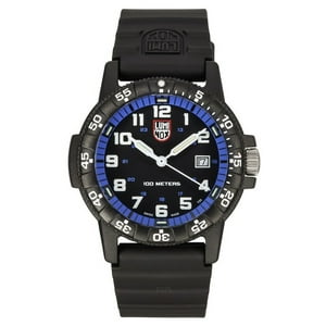 Reloj Luminox Leatherback Sea Turtle Giant Polyurethane Strap Black And Blue Dial Swiss Quartz Xs.0324 100M Men'S Watch