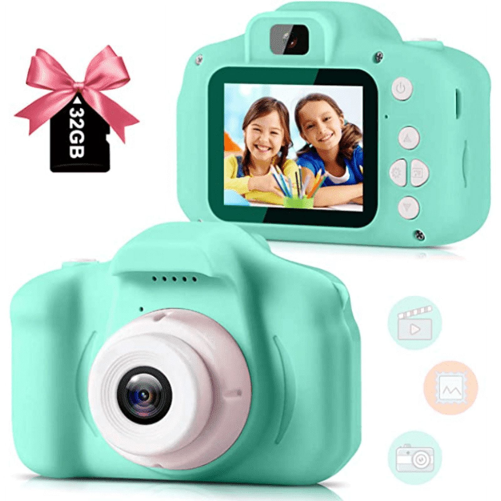 1080P Kids Digital Camera, Color Toy Kids Rechargeable Camera With 2 ...