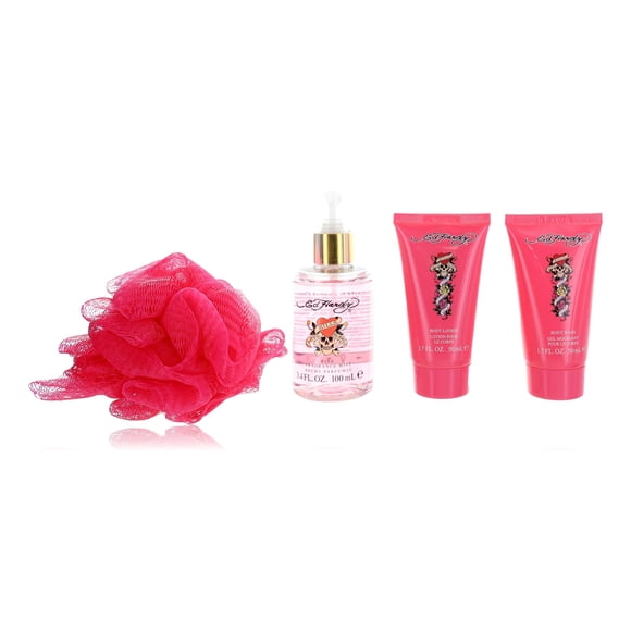 Set de perfume Christian Audigier Ed Hardy para mujer 50 ml x 4