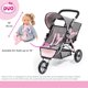 thumbnail image 2 of Jogger Dolls Twin de 3 ruedas, diseño Bayer, gris y rosa, 2 of 7