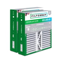Filtro De Aire Filterbuy 19.6X19.9X4.4 Cm Merv 8 Paquete De 2