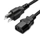 thumbnail image 2 of Cable de alimentación AC estándar de 1,5 m, 10 A, 125 V, 3 clavijas, negro, 2 of 6