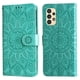 thumbnail image 1 of Funda tipo cartera FOXDOCK para Samsung Galaxy A13 4G , diseño girasol en relieve, cuero PU, cierre magnético, soporte y tarjetero, 1 of 5