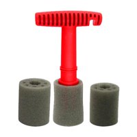 Magideal - Cepillo Para Detalles De Automóviles Con 2 Cabezales De Esponja De Repuesto Cepillo De Limpieza De Tuercas Suministros De Limpieza De Automóviles Para