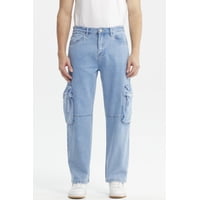 Fashionspark - Jeans Hombre Baggy Multicargo Azul Claro