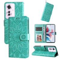 Funda Tipo Cartera Foxdock Para Oppo Reno 11F , Diseño Girasol En Relieve, Cuero Pu, Cierre Magnético, Soporte Y Tarjetero
