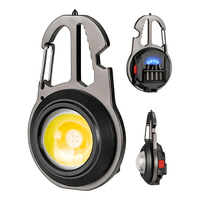 Genérico - Linterna Mini Llavero Recargable Portátil Cob Luz Led W5137 Color De La Luz Blanco/Cálida/Roja/Roja Intermitente