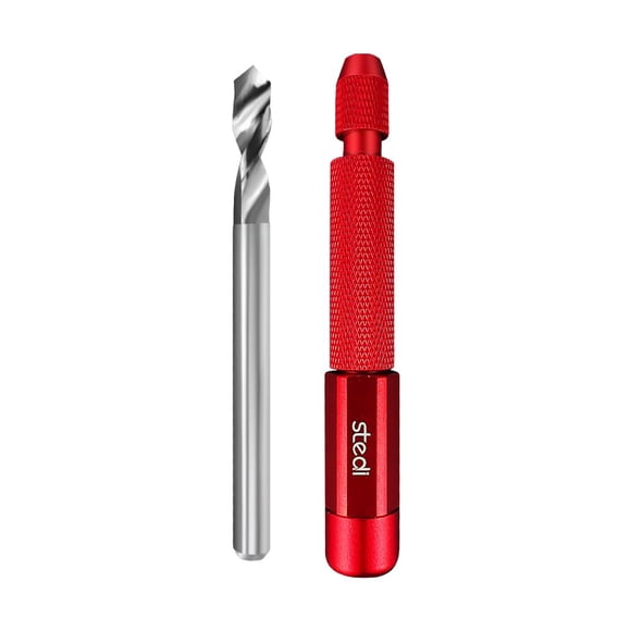 Taladro manual de precisión tipo pin vise stedi MS-25 para modelismo, rojo
