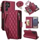 thumbnail image 1 of Para Samsung Galaxy S23 Ultra 5G Funda Tipo Cartera con Bloqueo RFID, Funda de Teléfono Tipo Bolso Cruzado con 9 Ranuras para Tarjetas, Bolsillo con Cierre y Correa Desmontable, Rojo, para Galaxy, 1 of 9