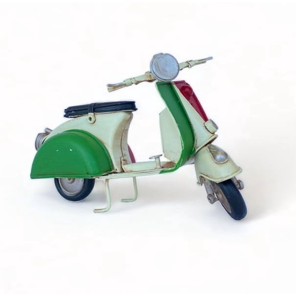 Moto A Escala Tipo Vespa Decoración Vintage En Fierro