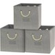 thumbnail image 1 of Cubo de Almacenamiento Simple Houseware Gris 33 cm (Pack de 3), 1 of 7