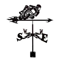 Magideal - Veleta Meteorológica Para Techo, Veleta Meteorológica Para Exteriores, Indicador De Dirección Del Viento Para Decoración De Jardín Combinar Motocicleta