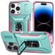 thumbnail image 1 of Funda Armada para iPhone 14 Pro con Tapa Deslizante y Soporte Magnético Giratorio Verde, 1 of 5