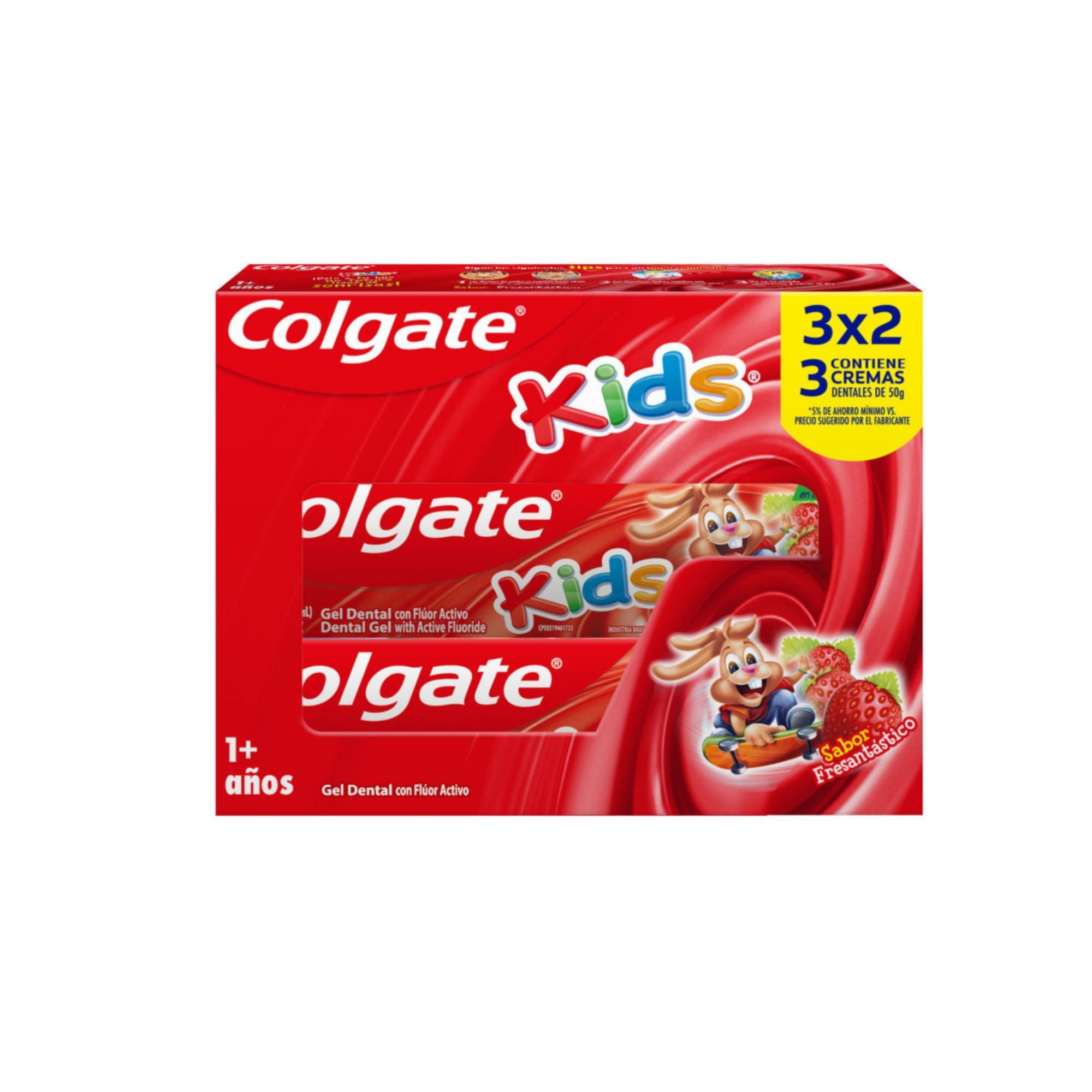 Gel Dental Kids Frutilla 50g 3 Un Colgate