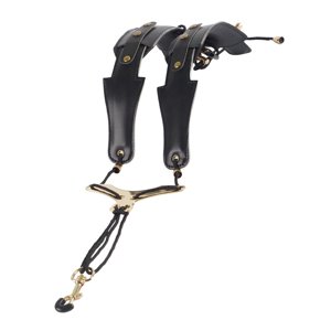 Magideal - Correa De Saxofón Correa De Arnés Acolchada Ajustable Para Saxofón Correa De Cuello De Saxofón Universal Correa De Cuero De Doble Hombro Para Saxofón
