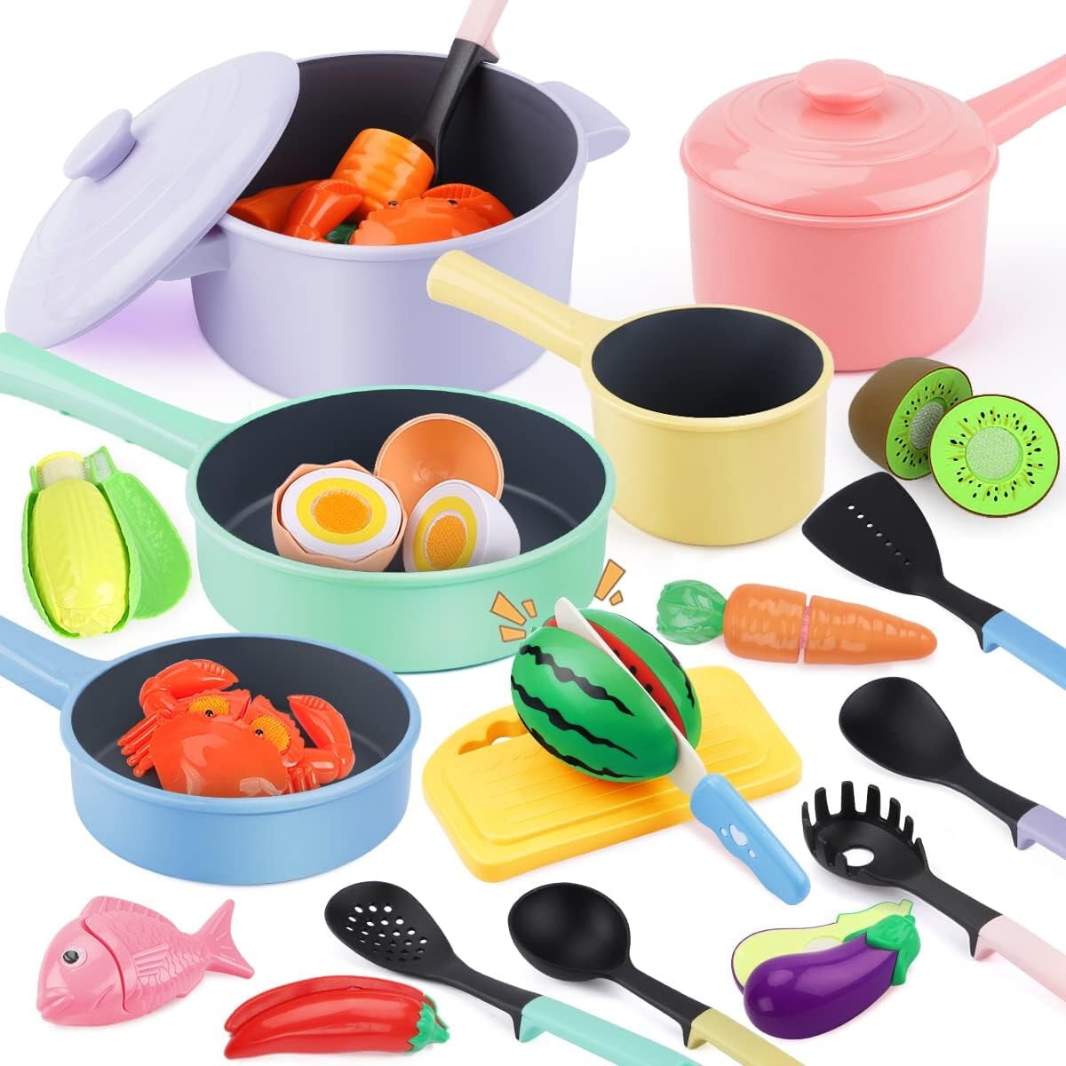 Set Cocina Juguete Gilobaby 22 Piezas Accesorios Niaos