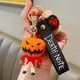 thumbnail image 1 of Cute Pumpkin Doll Keychain - Perfect for Halloween and School Bags - Unique Skull Jack Design - Durable Car Key Ring, 1 of 4