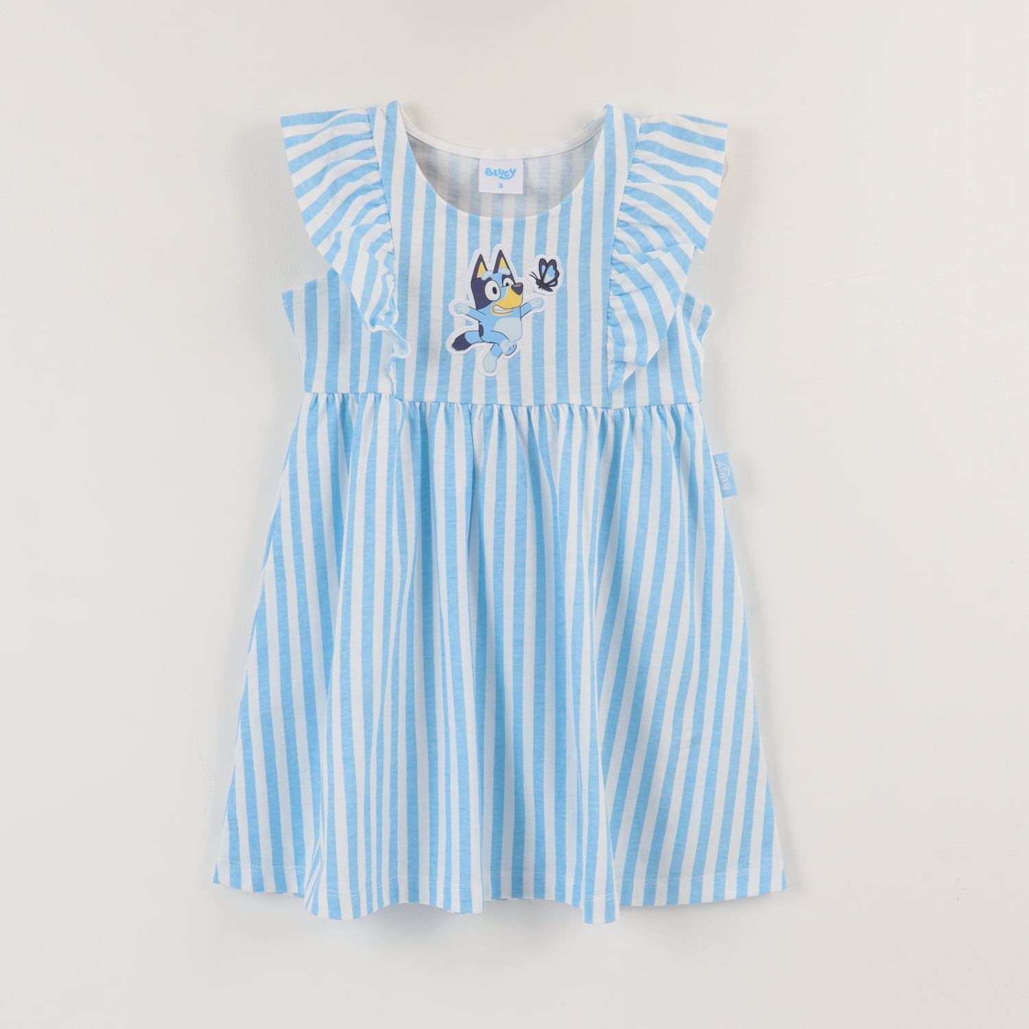 Vestido Sin Manga Niña Blanco Rayas Bluey Jump Bluey