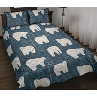 Milsleep - Oso Polar Madre A Su Hijo Patrón Colcha Juego De Cama