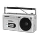 thumbnail image 1 of Boombox Bluetooth Victrola VBB-25-SLV con casete plateado, 1 of 3