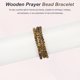 thumbnail image 4 of Brazalete de Cuentas de Oración Uxcell, 6mm de Diámetro 108 Cuentas de Madera Natural Mala Pulseras de Enlace con Bolsa para Hombres y Mujeres Artesanía Elástica, Color Sándalo Verde, 4 of 6