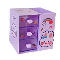 Magideal - Caja De Almacenamiento Multiusos Para Cosméticos, Estuche De Exhibición, Contenedor De Almacenamiento Decorativo, Organizador, Soporte Para Brochas De Violeta