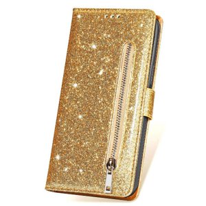 Funda Para Foxdock Elegante Funda Xiaomi Redmi 12 4G/5G Glitter Con Cremallera-Ideal Para El Uso Diario