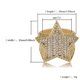 thumbnail image 4 of Anillos de Lujo para Hombre con Estrella de Moda Bling Punky Rapero, Chapados en Oro de 18K, Brillantes, Grandes, con Hielo, Hip Hop, Circonia Cúbica, Anillos de Compromiso para Hombre, 4 of 7