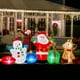 thumbnail image 1 of Acogedor inflable navideño de 11 pies de largo con muñeco de nieve de Papá Noel, 1 of 3