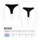 thumbnail image 4 of Bikini tanga drapeada tiro alto negro, 4 of 4