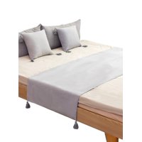 Todo Para El Hogar - Set De Piecera Mas 2 Fundas De Lino