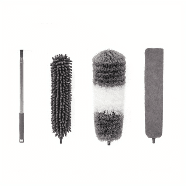 2/4/5pcs, Telescopic Cleaning Duster Brush Extended Long Crevice Spider Web Microfiber Brushes Bendable Household Dust Clean Remover
