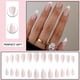 thumbnail image 3 of Juego completo de uñas postizas francesas. Lindas uñas postizas de perlas prensadas para mujeres y niñas. 24 piezas., 3 of 5