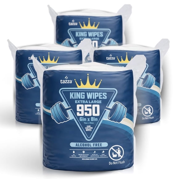 Toallitas limpiadoras para equipos de gimnasio Tazza, 4 x 950 unidades (3800 en total)
