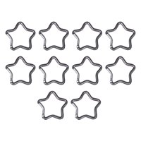 Ioensy - Mosquetón En Forma De Estrella De Cinco Puntas, 10 Uds., Para Botellas De Agua, Mochilas, Pesca, Color Plateado
