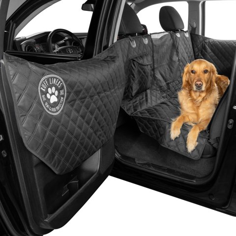 Cobertor Para Asiento De Perro Ruff Liners Mediano Negro Impermeable Para Autos