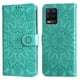 thumbnail image 1 of Funda tipo cartera FOXDOCK para Realme 8 4G , diseño girasol en relieve, cuero PU, cierre magnético, soporte y tarjetero, 1 of 5