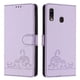 thumbnail image 1 of Funda tipo cartera FOXDOCK para Samsung Galaxy A20/A30 con soporte, ranuras, RFID, diseño de gato, 1 of 5