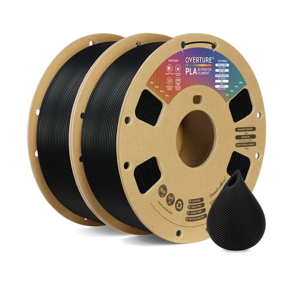 Filamento Para Impresora 3d Pla 1 75 Mm Bobina De 2 Kg (paquete Negro De 2)