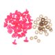 thumbnail image 2 of 100 piezas de plástico de seguridad ojos nariz diy suministros para peluche peluche rosa, 2 of 5