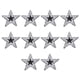 thumbnail image 2 of 10 Parches De Estrellas De Diamantes De Imitación Para Reparación De Apliques, Accesorios De Costura, Color Plateado Y Negro, 2 of 5