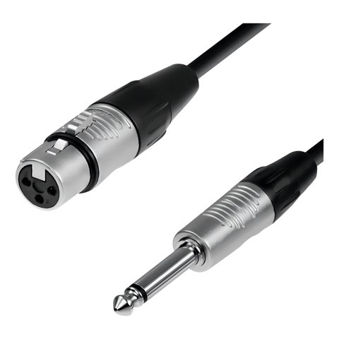 Ulink - Cable Xlr Hembra A Plug 6.3 Mono, 10 Mts, Negro