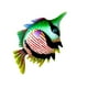 thumbnail image 1 of Peces Pintados A Mano Decoración De Pared Escultura De Pez Tropical Para Decoraciones Verde, 1 of 3