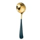 thumbnail image 1 of Firefly Hope 4 piezas Cucharas Redondas de Acero Inoxidable Oro Verde, 15.8*4.3cm - Ideal para Sopas, Guisos y Servicio Elegante en Hogar y Restaurantes, 1 of 5